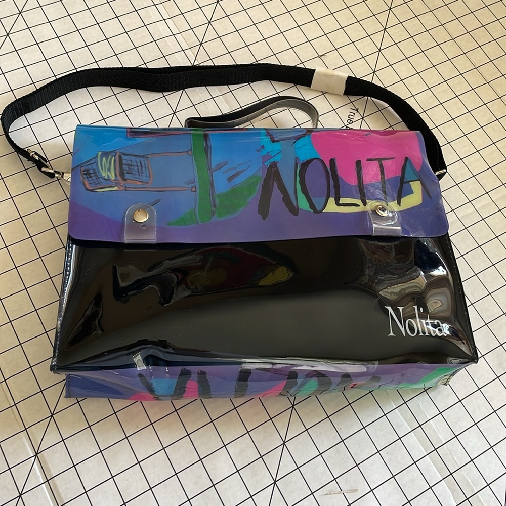 Colorful Nolita tote with shoulder strap